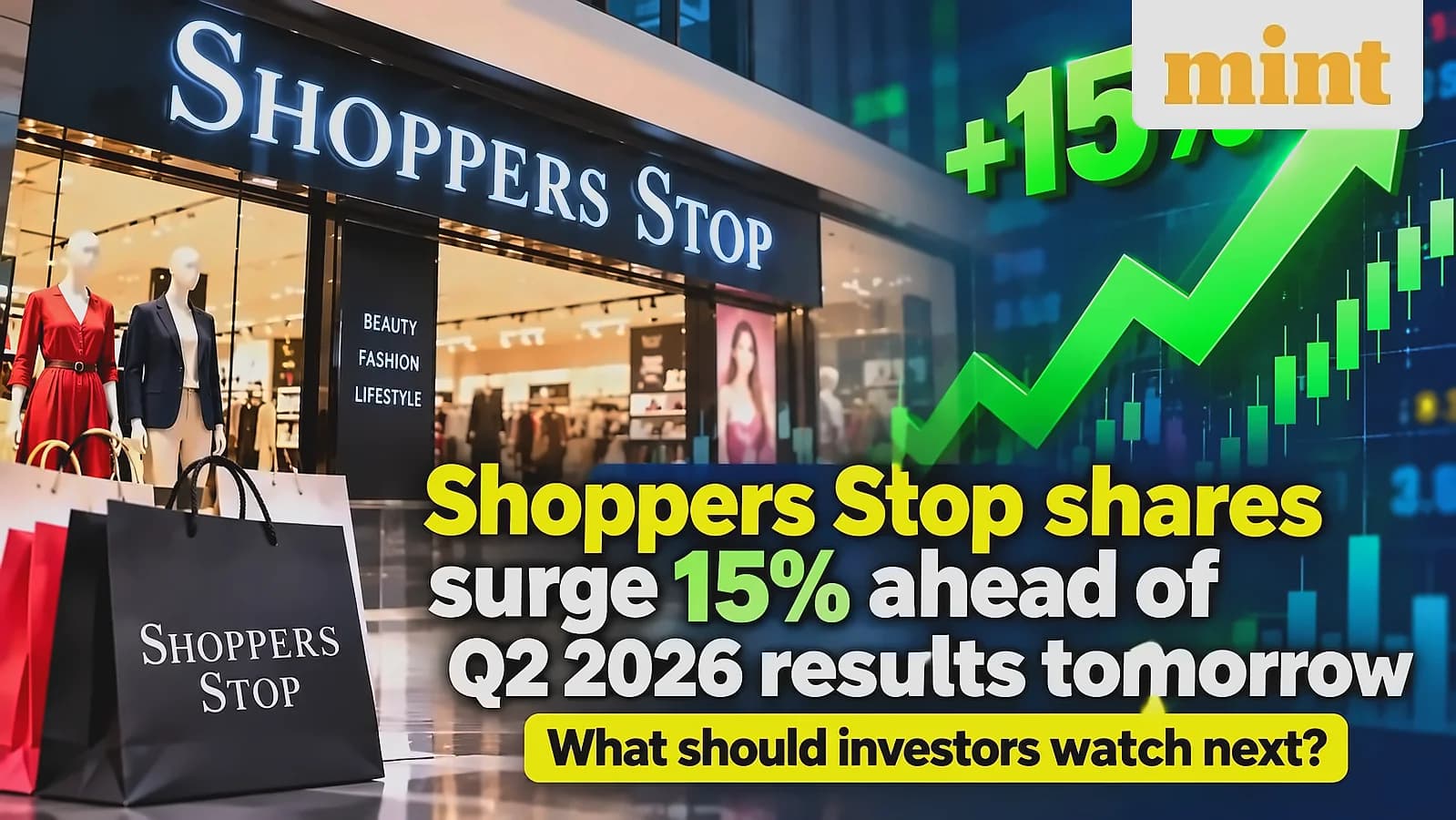 Shoppers Stop shares surge 15% ahead of Q2 FY27 results