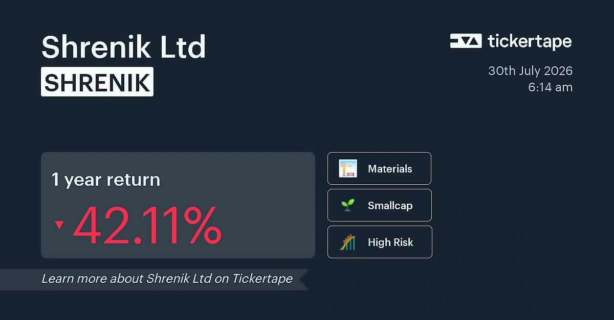 Shrenik Q1 FY27: Net Loss Widens to ₹0.20 Cr Despite Revenue Growth