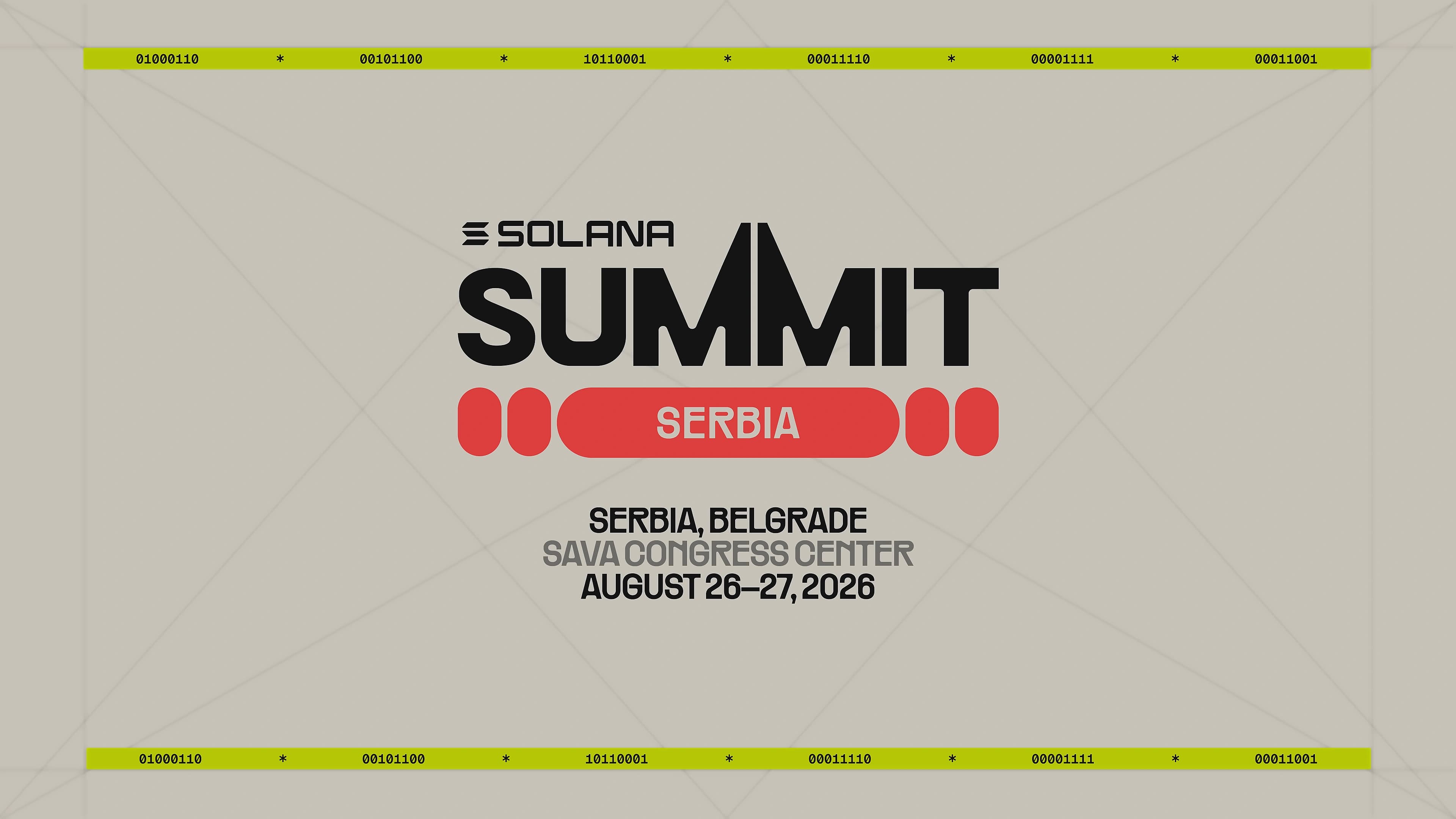 Solana Summit Serbia to Host 1,000+ Attendees in Belgrade