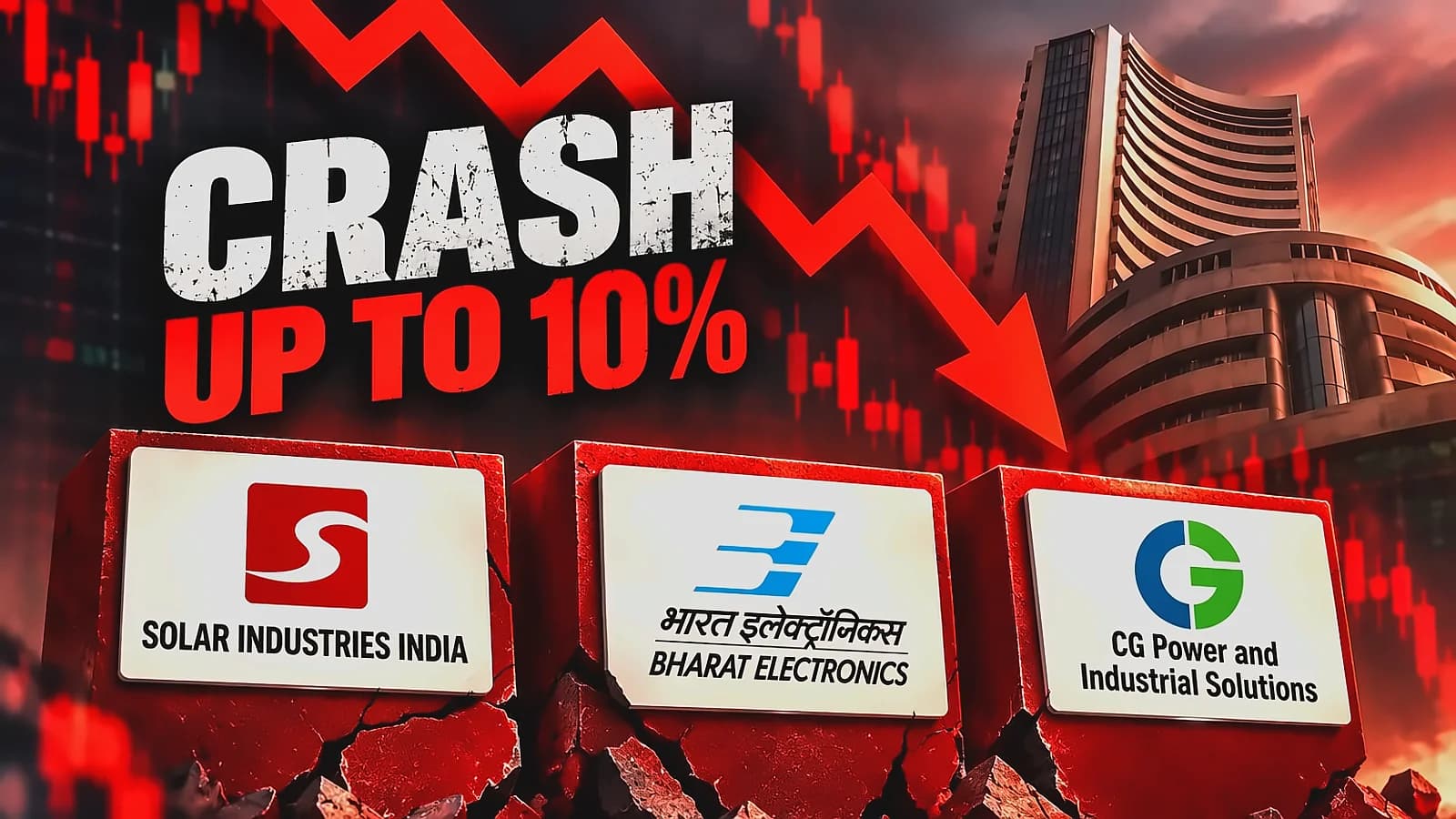 Solar Industries, BEL, CG Power shares fall up to 11% midday