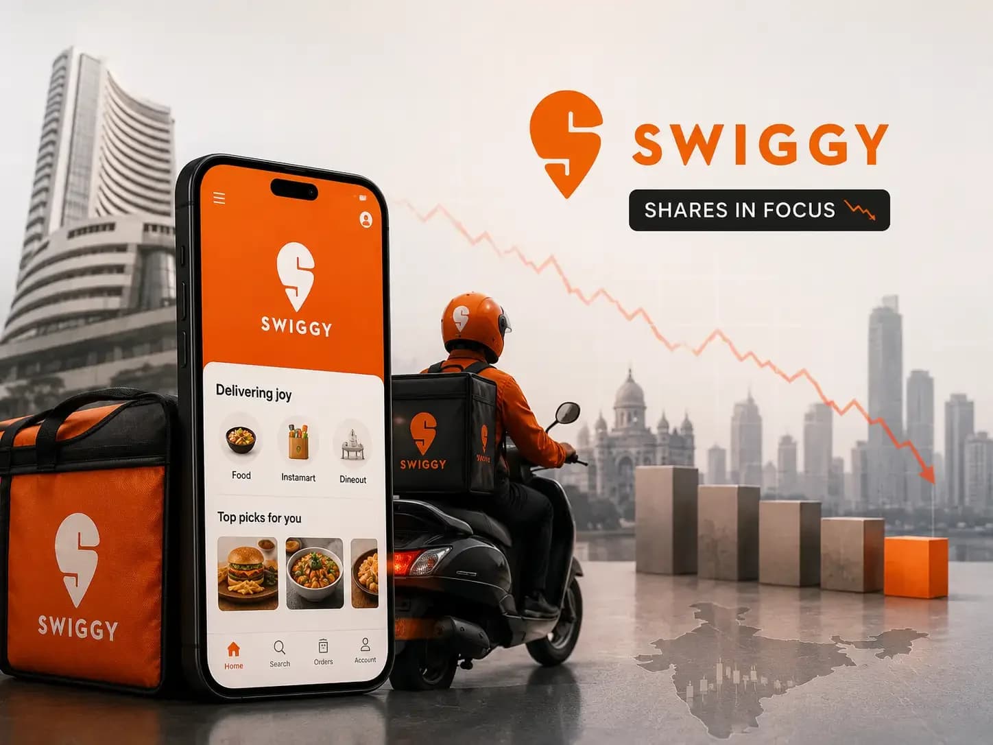 Swiggy shares crash 6% in 2 days, lose ₹5,000 crore market cap