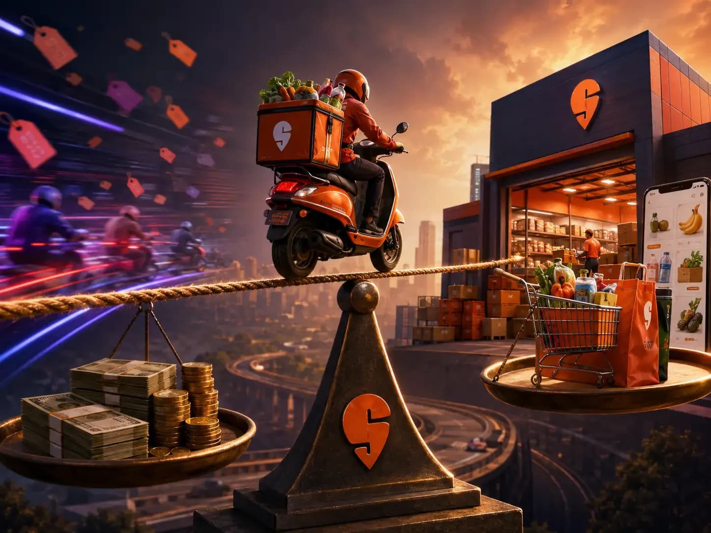 Swiggy's Instamart targets ₹60,000 cr breakeven amid Blinkit challenge