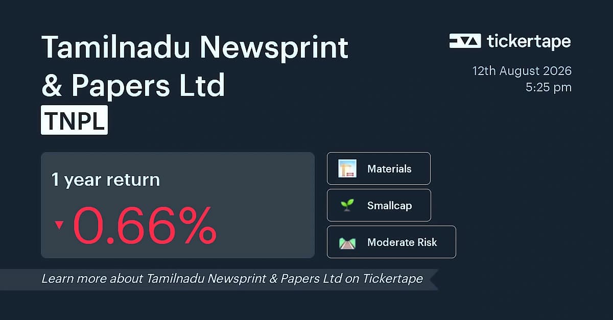 Tamil Nadu Newsprint posts ₹8.10 cr Q2 profit vs ₹2.59 cr last year