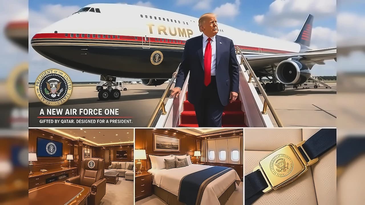 Trump Flies Qatar-Gifted Air Force One Amid Corruption Concerns