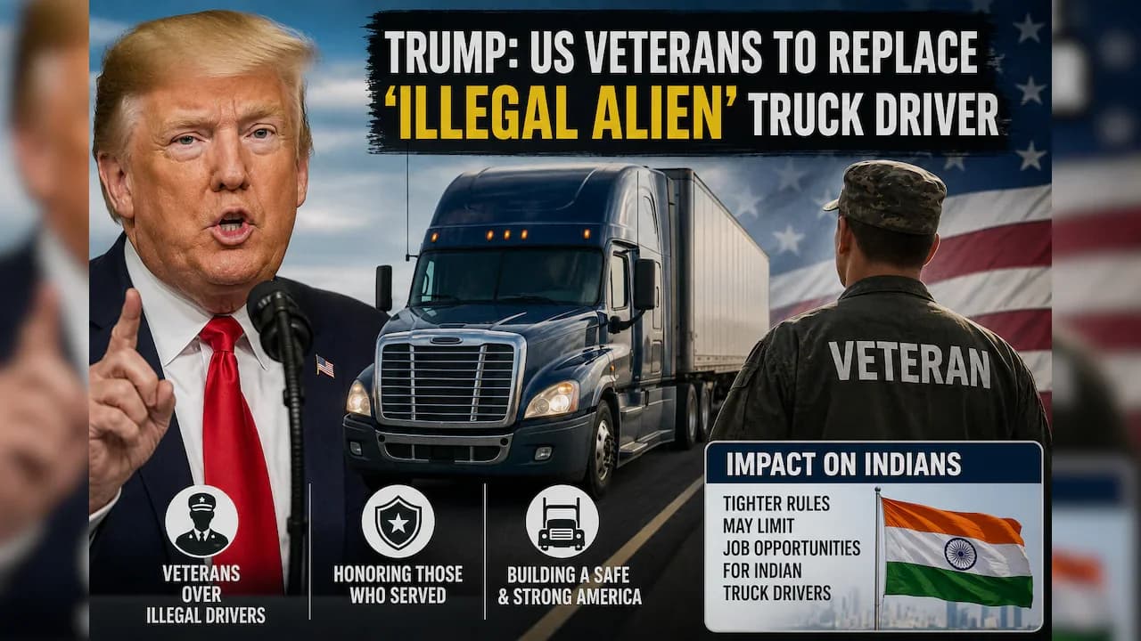 Trump Announces Crackdown on Undocumented Truck Drivers, Plans Veteran Replacement