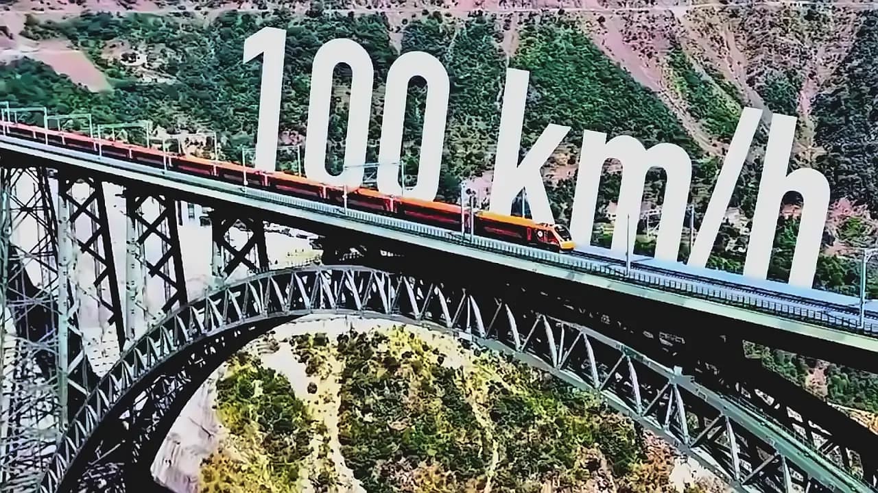Vande Bharat crosses Chenab Bridge at 100 kmph in historic test