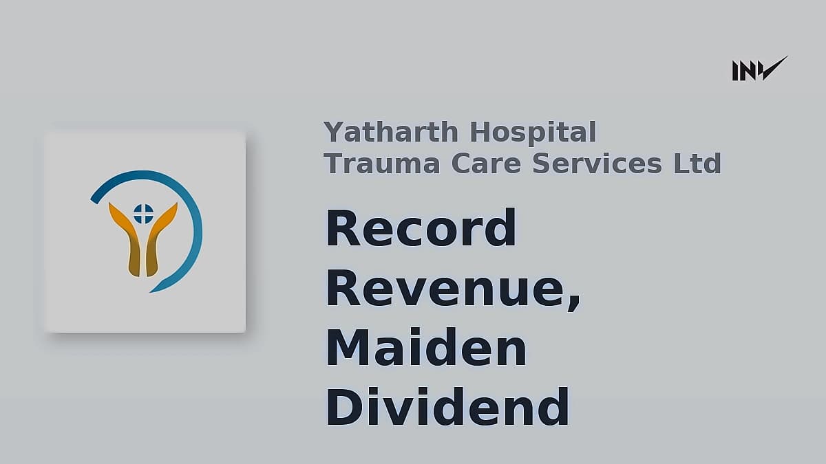 Yatharth Hospital Q1 profit jumps 12.1% to ₹47.1 crore, declares maiden dividend