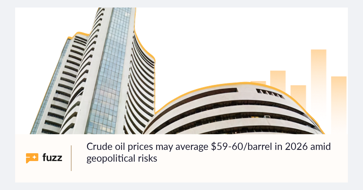 Crude oil prices may average $59-60/barrel in 2026 amid geopolitical risks