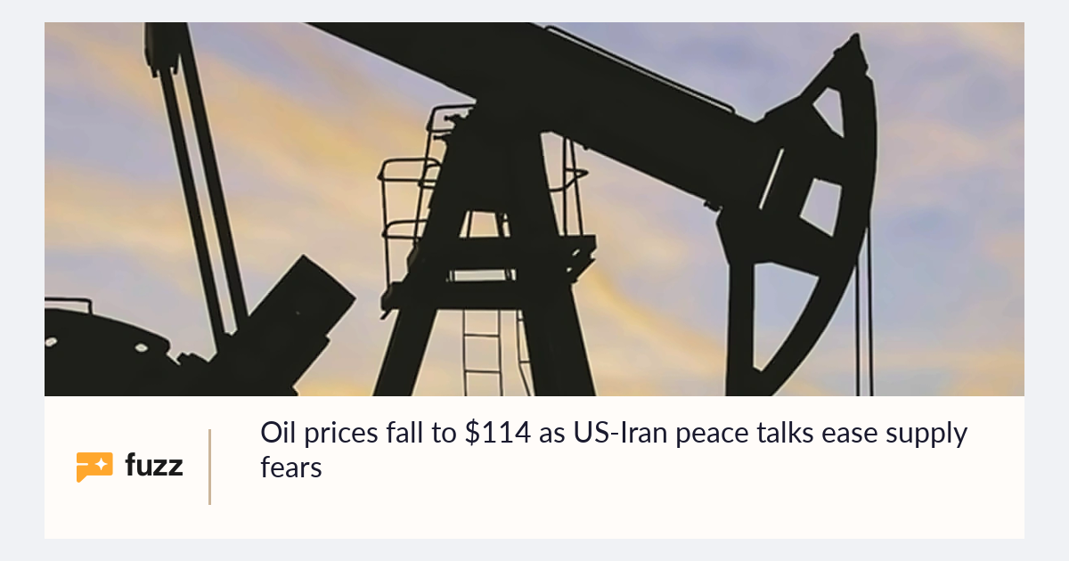 Oil prices fall to $114 as US-Iran peace talks ease supply fears