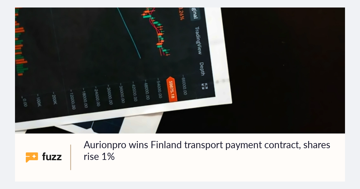 Graphically The Rise Ai Aurionpro wins Finland transport payment contract, shares rise 1%