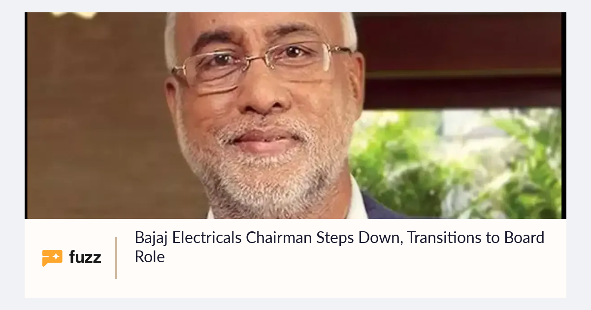 Clock Transition Graph Bajaj Electricals Chairman Steps Down, Transitions to Board Role