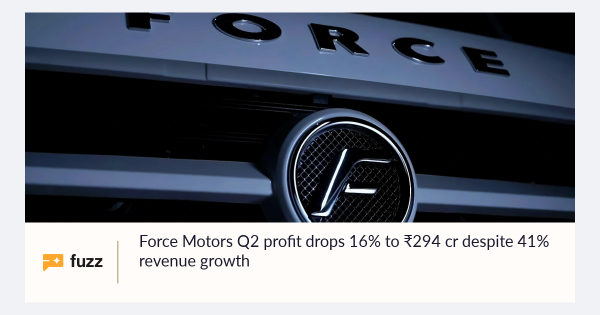 Net Pressure Force Force Motors Q2 profit drops 16% to ₹294 cr despite 41% revenue growth