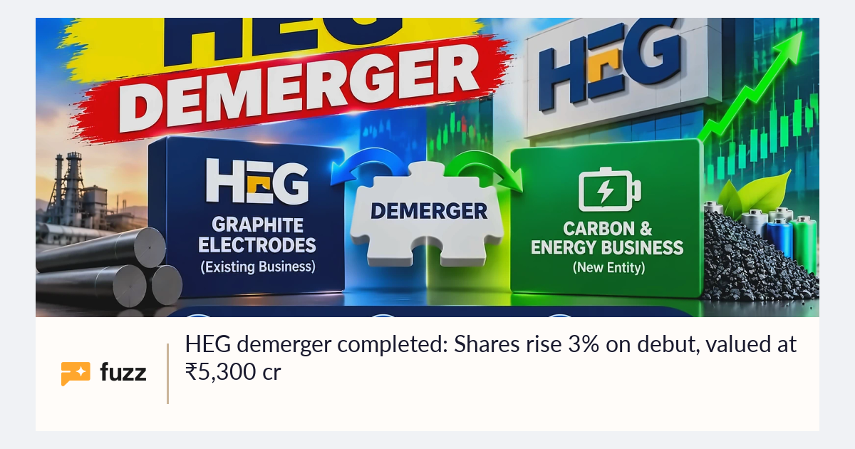 HEG demerger completed: Shares rise 3% on debut, valued at ₹5,300 cr