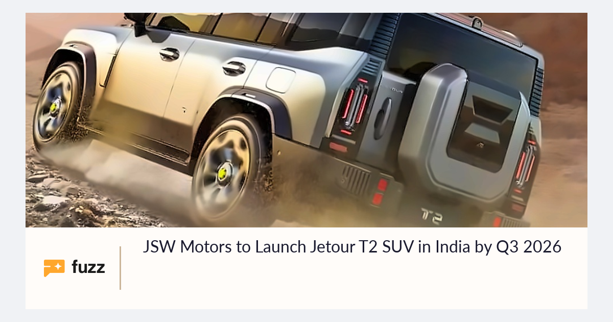 JSW Motors to Launch Jetour T2 SUV in India by Q3 2026