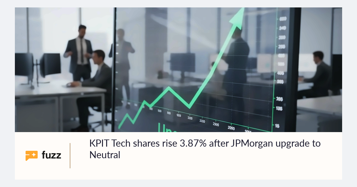 Graphically The Rise Ai KPIT Tech shares rise 3.87% after JPMorgan upgrade to Neutral
