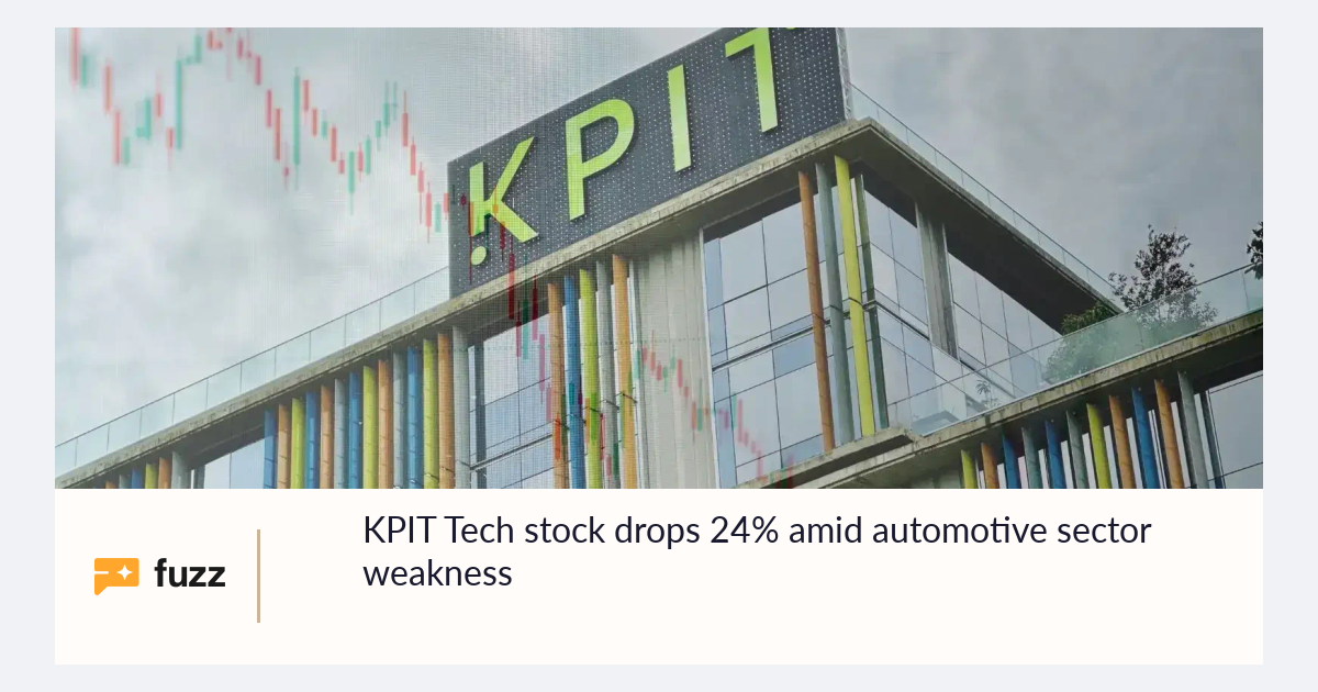 KPIT Tech stock drops 24% amid automotive sector weakness