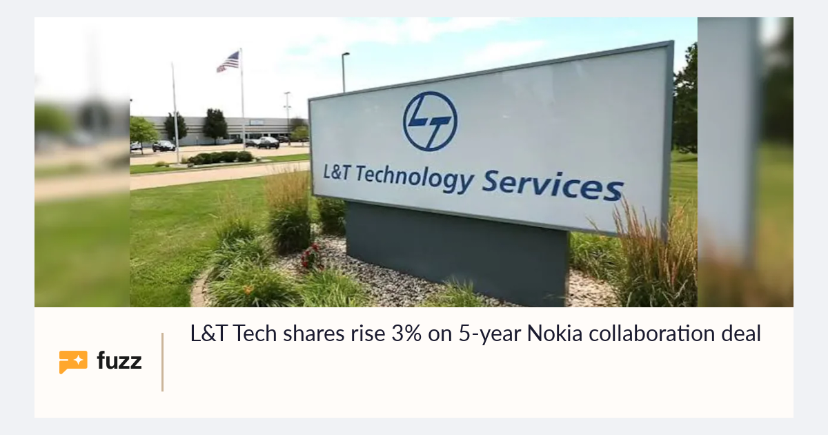 Graphically The Rise Ai L&T Tech shares rise 3% on 5-year Nokia collaboration deal