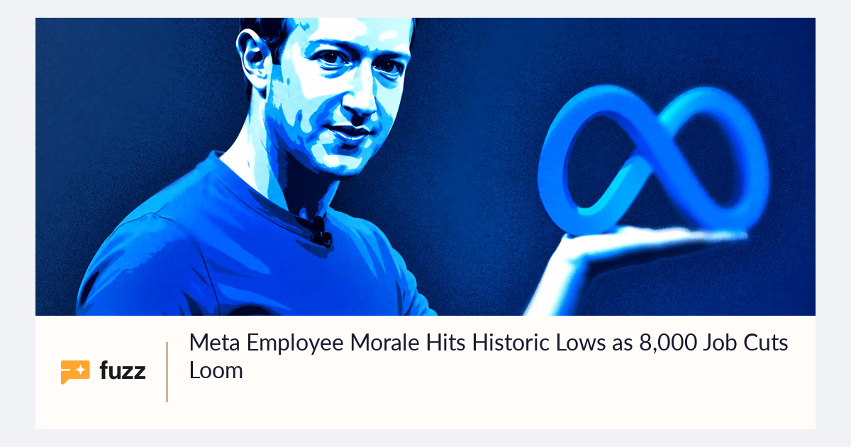 Meta Employee Morale Hits Historic Lows as 8,000 Job Cuts Loom