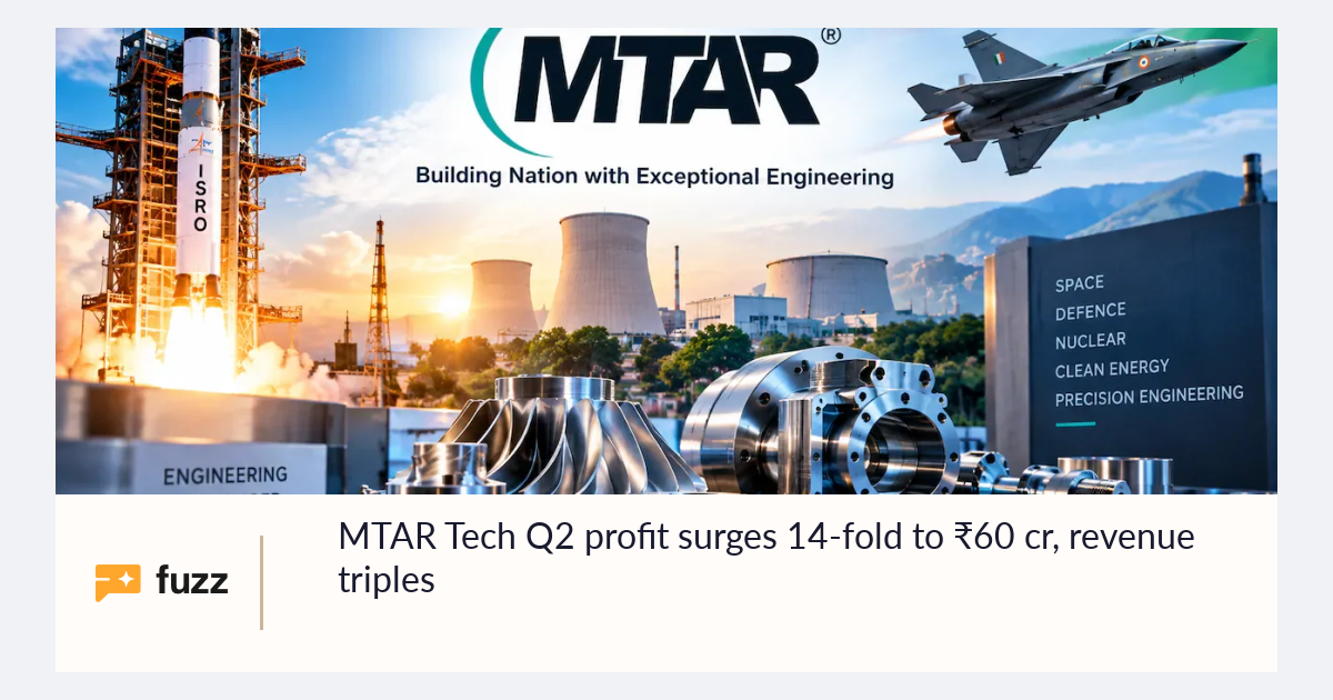 MTAR Tech Q2 profit surges 14-fold to ₹60 cr, revenue triples