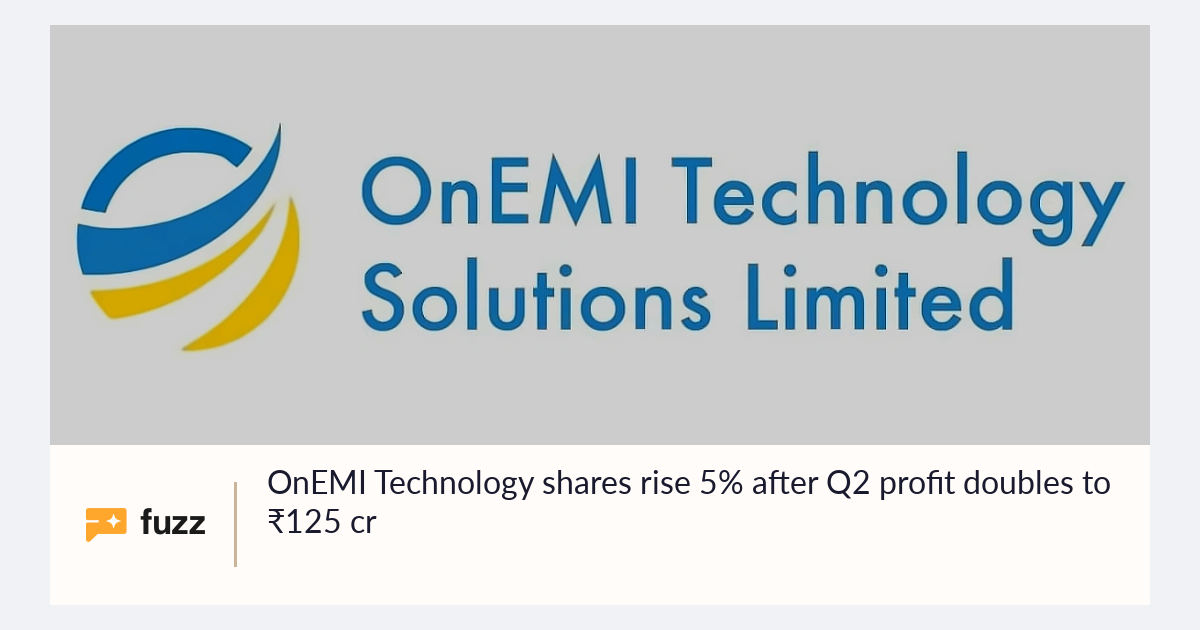 OnEMI Technology shares rise 5% after Q2 profit doubles to ₹125 cr