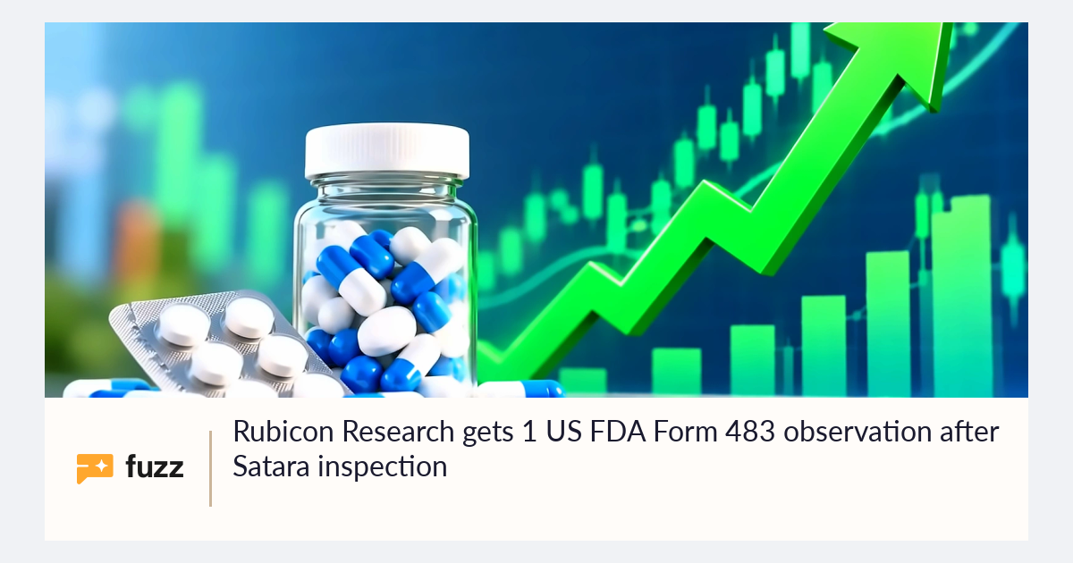 Rubicon Research gets 1 US FDA Form 483 observation after Satara inspection