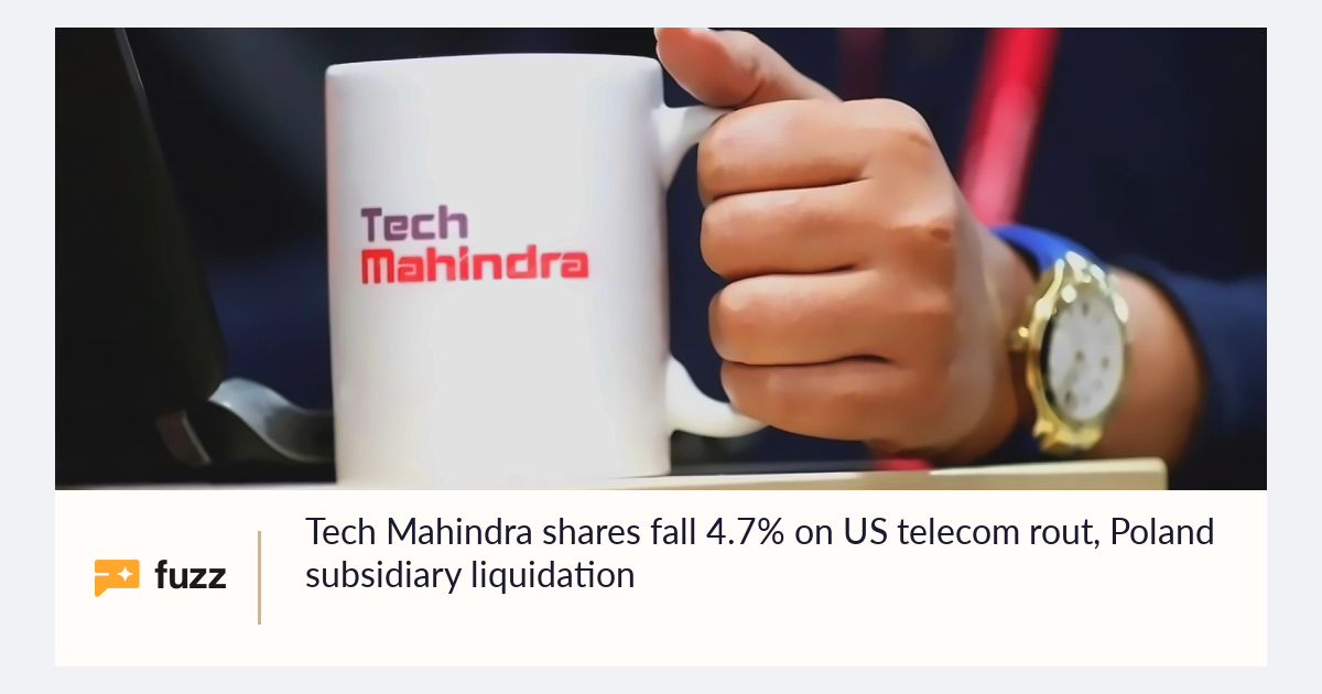 Tech Mahindra shares fall 4.7% on US telecom rout, Poland subsidiary ...