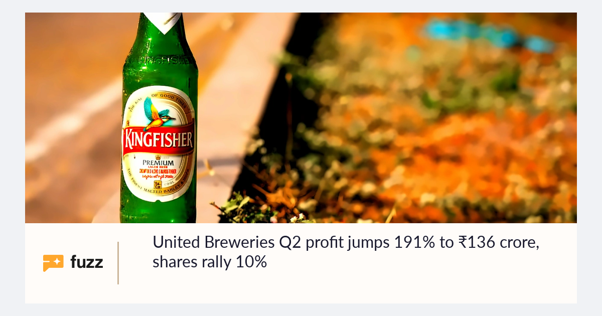 United Breweries Q2 profit jumps 191% to ₹136 crore, shares rally 10%