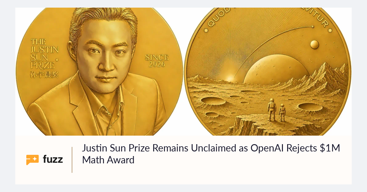 Justin Sun Prize Remains Unclaimed as OpenAI Rejects $1M Math Award
