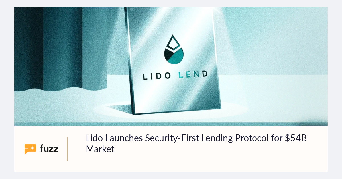 Lido Launches Security-First Lending Protocol for $54B Market