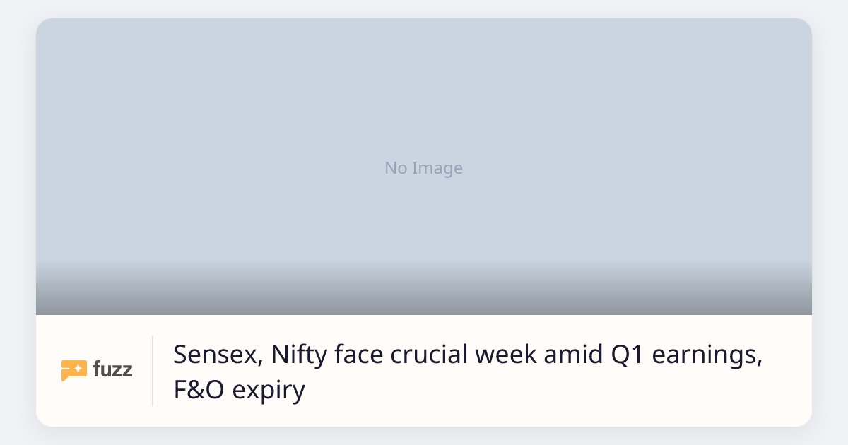 Market Commentary thumbnail: Sensex, Nifty face crucial week amid Q1 earnings, F&O expiry