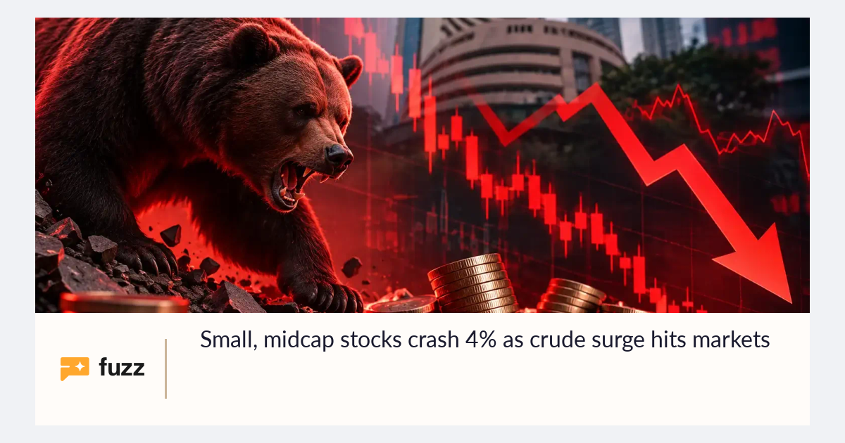 Small, midcap stocks crash 4% as crude surge hits markets