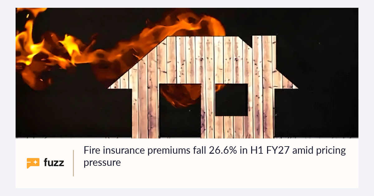 Fire insurance premiums fall 26.6% in H1 FY27 amid pricing pressure