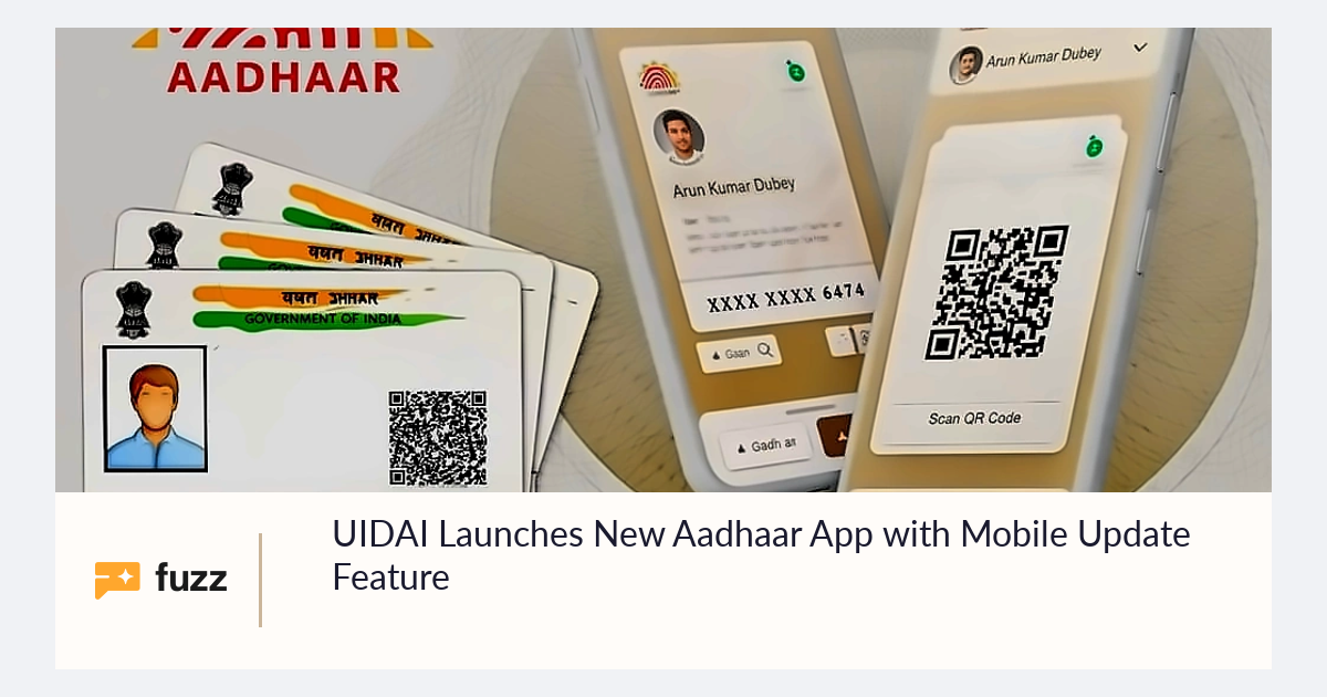 Uidai Ai Image UIDAI Launches New Aadhaar App with Mobile Update Feature