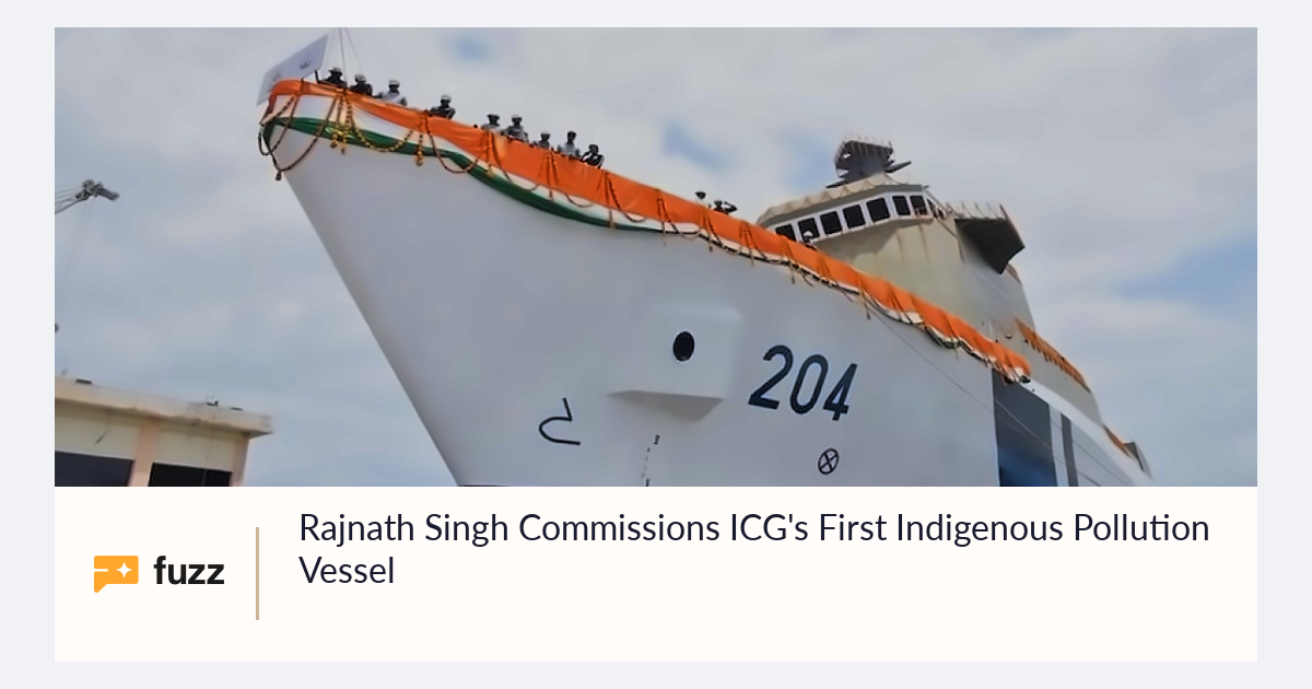 Rajnath Singh Commissions ICG's First Indigenous Pollution Vessel