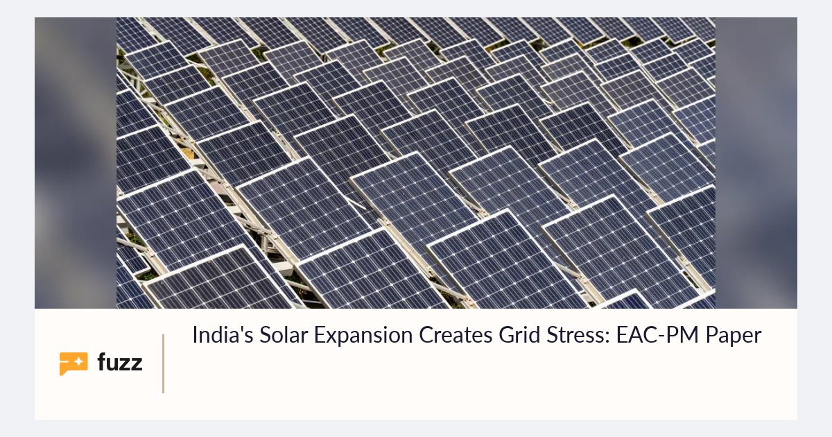 India's Solar Expansion Creates Grid Stress: EAC-PM Paper