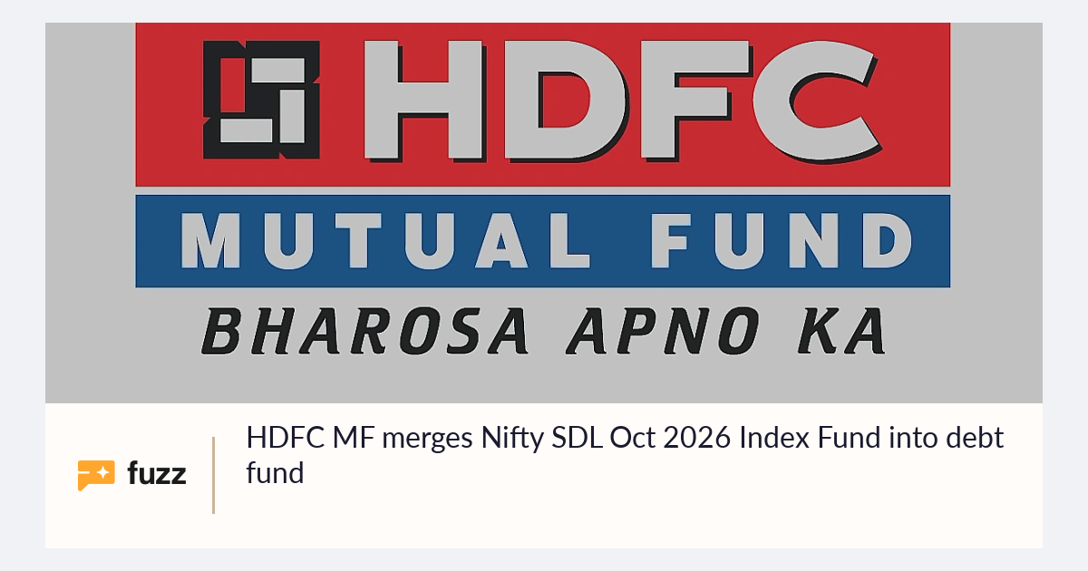 HDFC MF merges Nifty SDL Oct 2026 Index Fund into debt fund