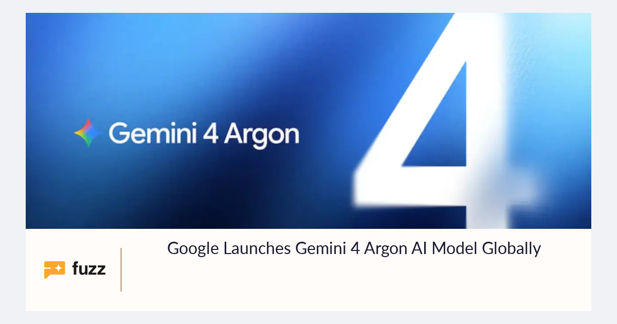 Gunini Google Launches Gemini 4 Argon AI Model Globally
